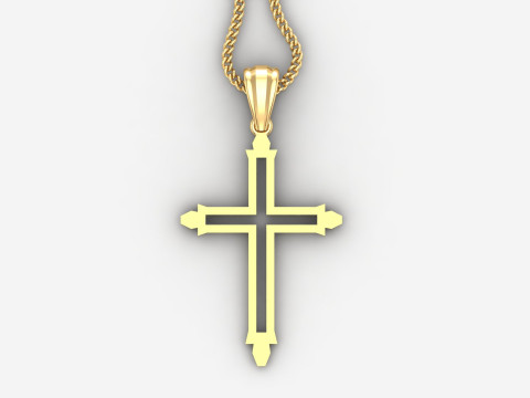 Cross Pendant Jesus Christ 4CP0055 3D Print Model