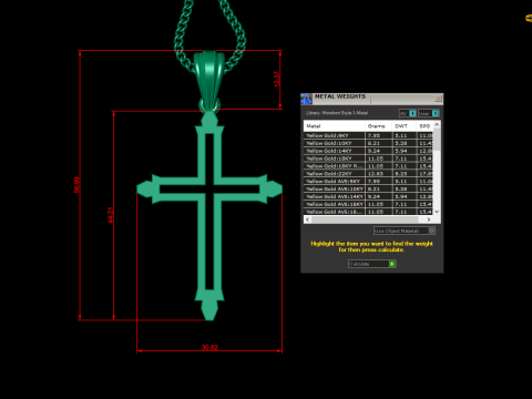 Cross Pendant Jesus Christ 4CP0055 3D Print Model