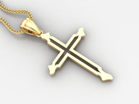 Cross Pendant Jesus Christ 4CP0056 3D 打印模型