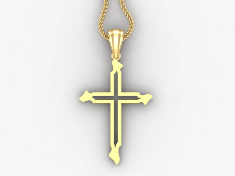 Cross Pendant Jesus Christ 4CP0056 3D Print Model