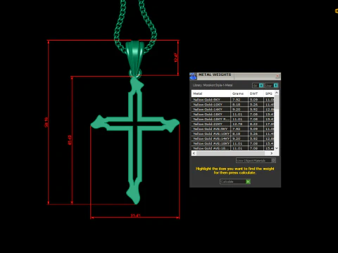 Cross Pendant Jesus Christ 4CP0056 3D Print Model