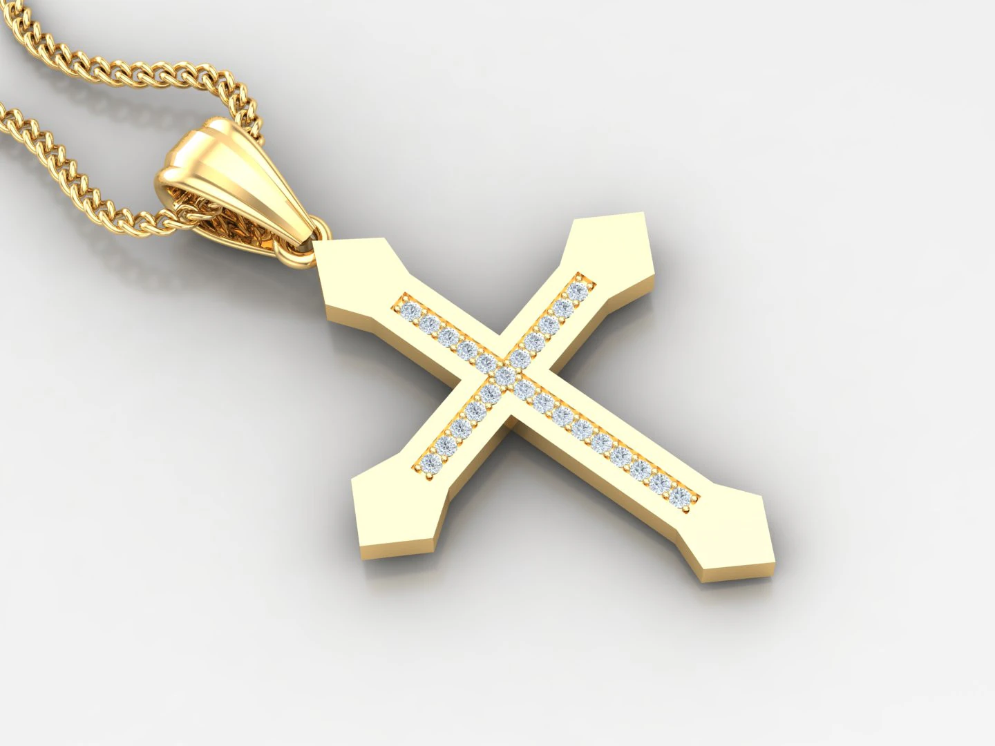 Cross Pendant Jesus Christ 4CP0057 3D Print Model .c4d .max .obj .3ds .fbx .stl .blend 