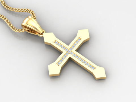 Cross Pendant Jesus Christ 4CP0057 3D 打印模型