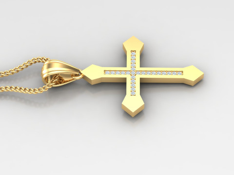 Cross Pendant Jesus Christ 4CP0057 3D 프린트 모델