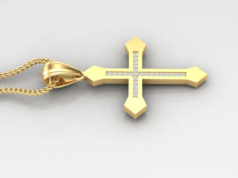 Cross Pendant Jesus Christ 4CP0057 3D Print Model