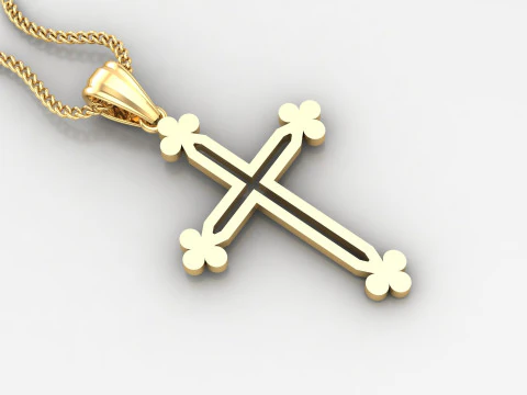 Cross Pendant Jesus Christ 4CP0058 3D Print Model