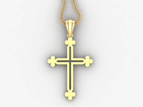 Cross Pendant Jesus Christ 4CP0058 3D Print Model