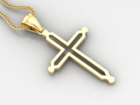 Cross Pendant Jesus Christ 4CP0059 3D 打印模型