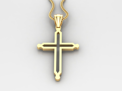 Kreuzanhänger Jesus Christus 4CP0059 3D Druckmodell