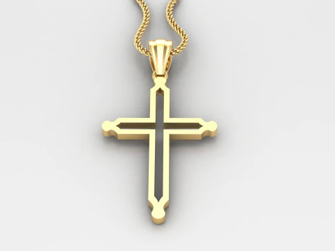 Cross Pendant Jesus Christ 4CP0059 3D Print Model