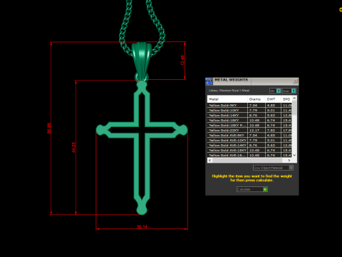 Kreuzanhänger Jesus Christus 4CP0059 3D Druckmodell