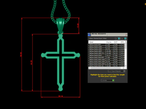 Cross Pendant Jesus Christ 4CP0059 3D Print Model