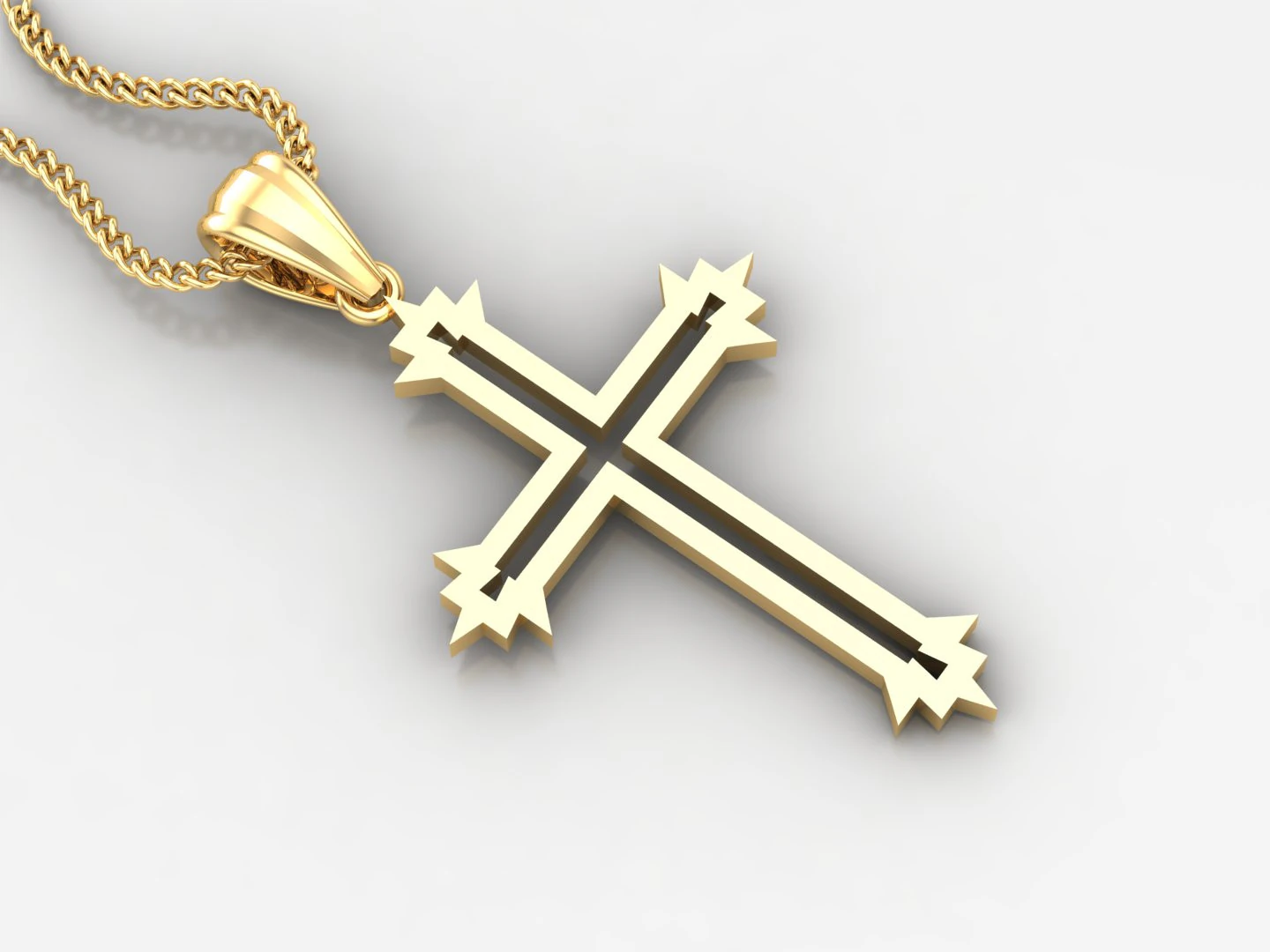 Cross Pendant Jesus Christ 4CP0060 3D Print Model .c4d .max .obj .3ds .fbx .stl .blend 