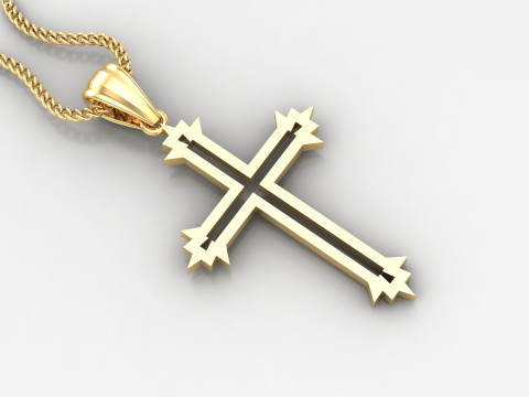 Cross Pendant Jesus Christ 4CP0060 3D 打印模型