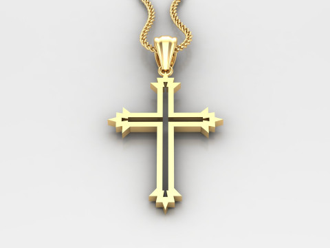 Cross Pendant Jesus Christ 4CP0060 3D 프린트 모델