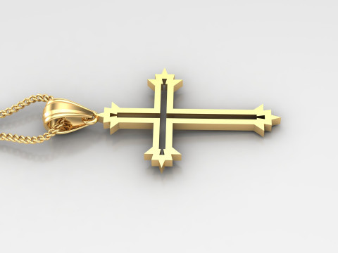 Cross Pendant Jesus Christ 4CP0060 3D 프린트 모델