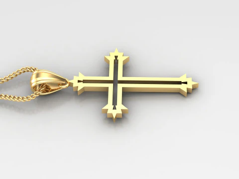 Cross Pendant Jesus Christ 4CP0060 3D Print Model