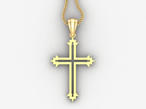 Cross Pendant Jesus Christ 4CP0060 3D 프린트 모델