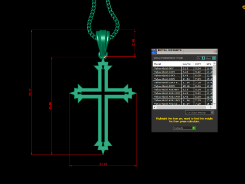 Cross Pendant Jesus Christ 4CP0060 3D 프린트 모델