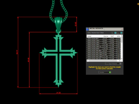 Cross Pendant Jesus Christ 4CP0060 3D Print Model