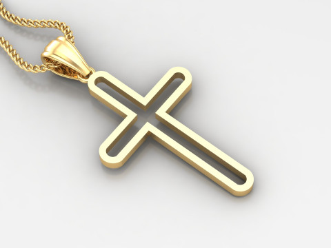 Cross Pendant Jesus Christ 4CP0061 3D 打印模型