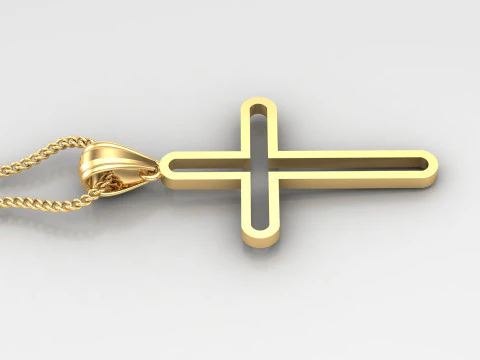 Cross Pendant Jesus Christ 4CP0061 3D Print Model