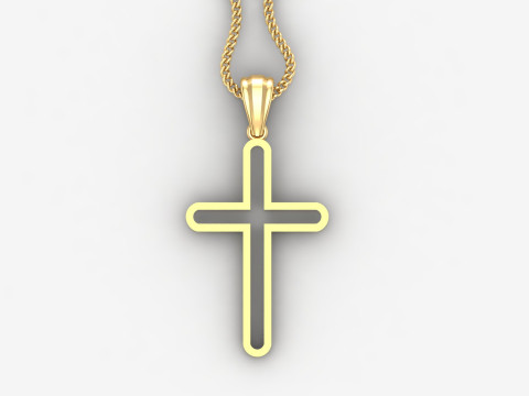 Cross Pendant Jesus Christ 4CP0061 Modèles 3D en vedette