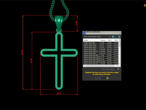 Cross Pendant Jesus Christ 4CP0061 3D Print Model