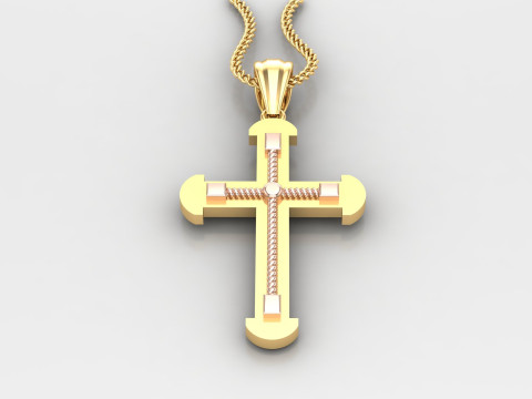 Cross Pendant Jesus Christ 4CP0062 Modello di stampa 3D