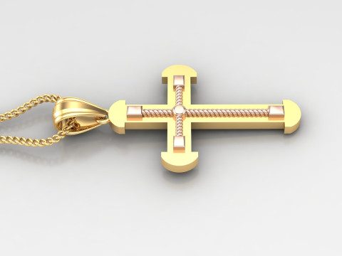 Cross Pendant Jesus Christ 4CP0062 Modello di stampa 3D