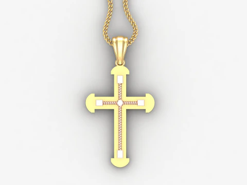 Cross Pendant Jesus Christ 4CP0062 3D Print Model