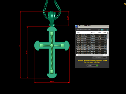 Cross Pendant Jesus Christ 4CP0062 Modello di stampa 3D