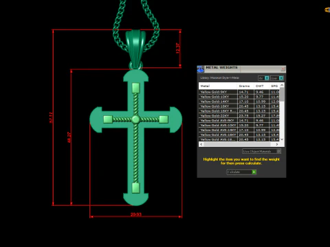 Cross Pendant Jesus Christ 4CP0062 3D Print Model