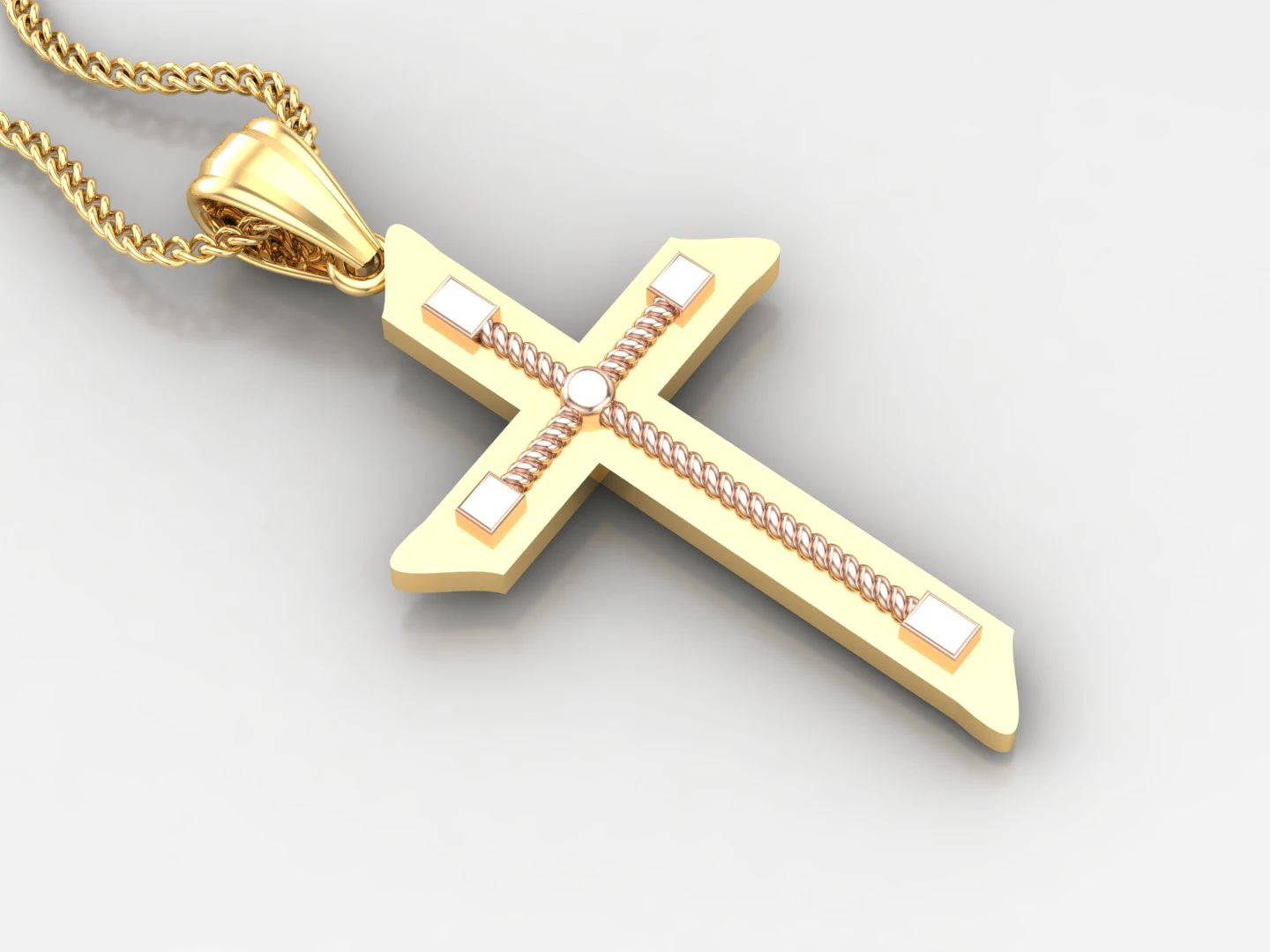 Cross Pendant Jesus Christ 4CP0063 3D Print Model .c4d .max .obj .3ds .fbx .stl .blend 