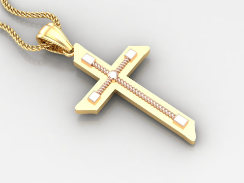 Cross Pendant Jesus Christ 4CP0063 3D 打印模型