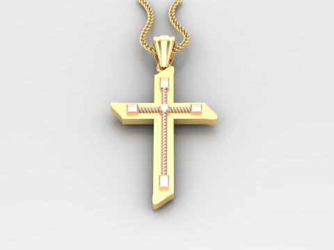 Cross Pendant Jesus Christ 4CP0063 3D Print Model