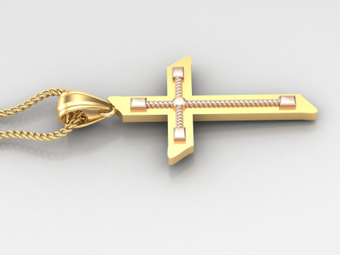 Cross Pendant Jesus Christ 4CP0063 3D Print Model