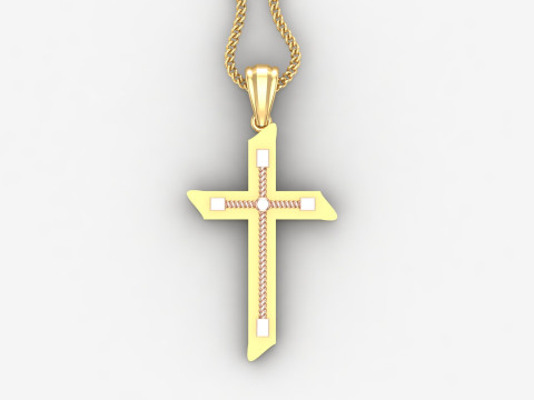 Cross Pendant Jesus Christ 4CP0063 3D Print Model