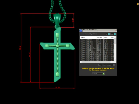 Cross Pendant Jesus Christ 4CP0063 3D Print Model
