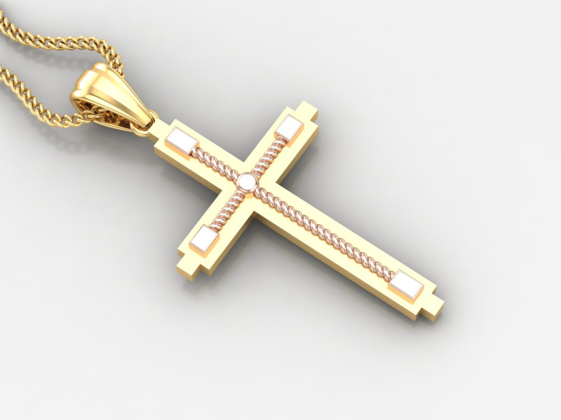 Cross Pendant Jesus Christ 4CP0064 Modelo de Impressão 3D .c4d .max .obj .3ds .fbx .stl .blend 