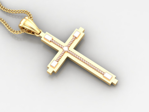 Cross Pendant Jesus Christ 4CP0064 3D 打印模型