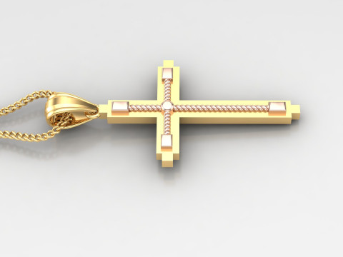 Cross Pendant Jesus Christ 4CP0064 Modelo de Impressão 3D