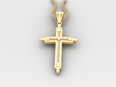Cross Pendant Jesus Christ 4CP0065 3D 打印模型