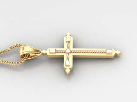 Cross Pendant Jesus Christ 4CP0065 3D 打印模型