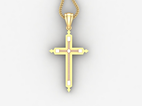 Cross Pendant Jesus Christ 4CP0065 3D 打印模型