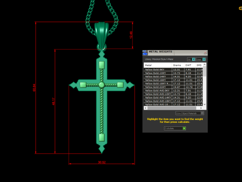 Cross Pendant Jesus Christ 4CP0065 3D 打印模型