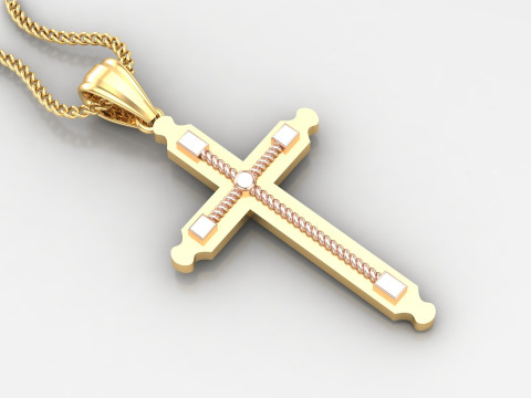 Cross Pendant Jesus Christ 4CP0066 3D 打印模型