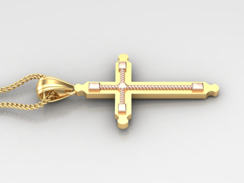 Cross Pendant Jesus Christ 4CP0066 3D Принт Модель