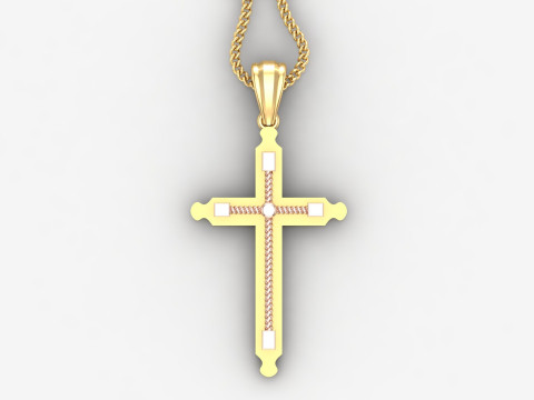 Cross Pendant Jesus Christ 4CP0066 3D Принт Модель