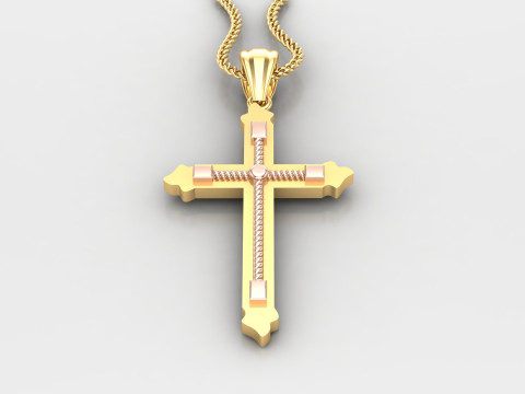 Cross Pendant Jesus Christ 4CP0067 3D-printmodel